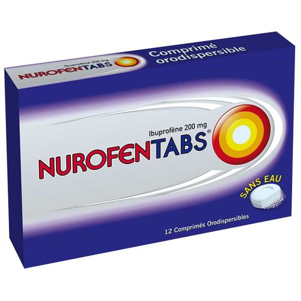 Nurofentabs 200mg 12 comprimés sans eau