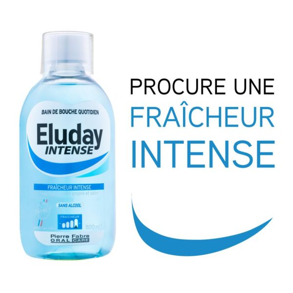 Eluday Intense - bain de bouche quotidien fraîcheur intense 500 ml