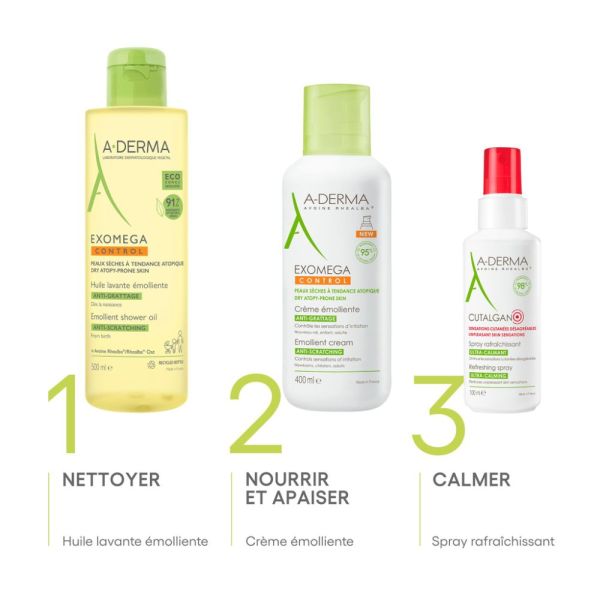 Huile lavante émolliente anti-démangeaisons EXOMEGA CONTROL 500 ml