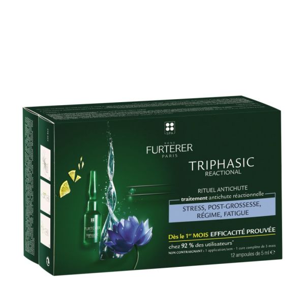 Triphasic reactionnal + Shampooing Triphasic stimulant 100 ml offert