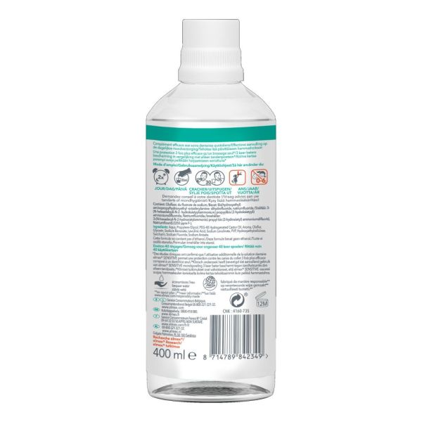 elmex®  Sensitive Original Bain de bouche 0% Colorant 400 ml