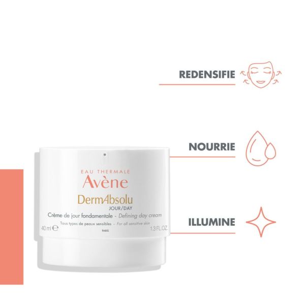 DermAbsolu JOUR Crème de jour fondamentale redensifiante ovale du visage anti-âge 40 ml