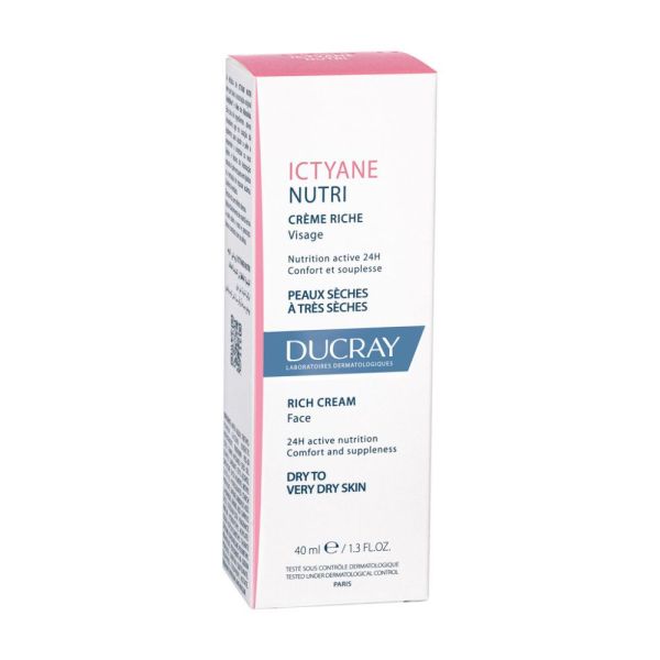 Ictyane nutri - Crème jour riche nutritive visage 40 ml